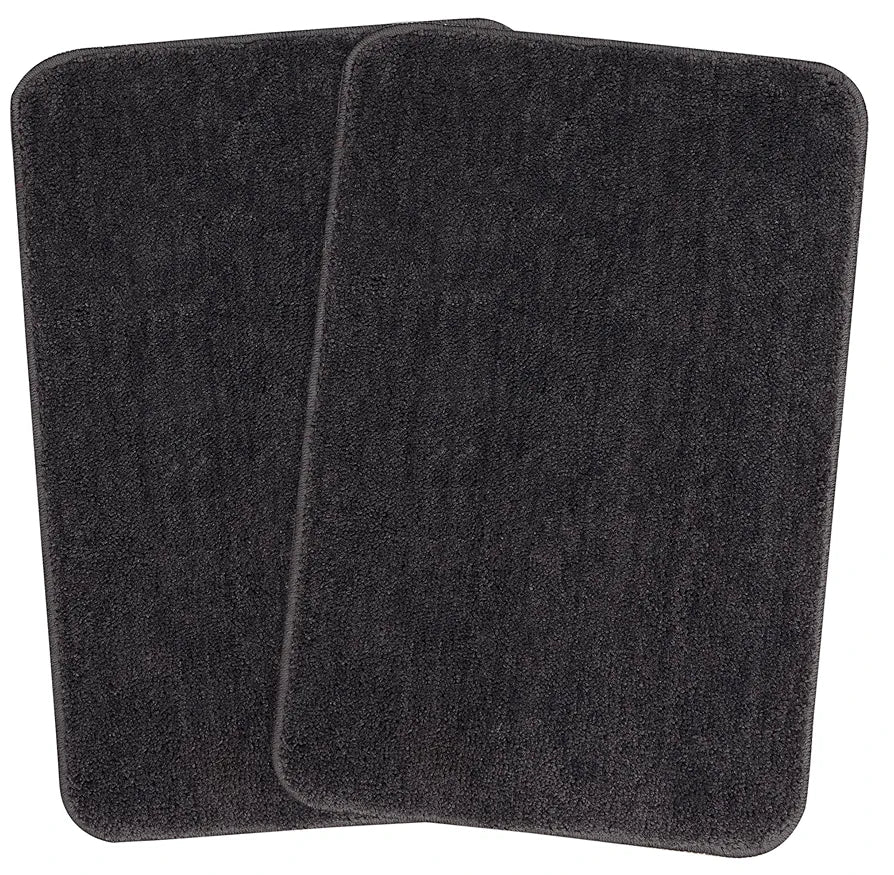 Saral Home Easy Living Microfiber Solid Rectangle Anti-skid Bath Mats Colour Grey (Pack Of 2)