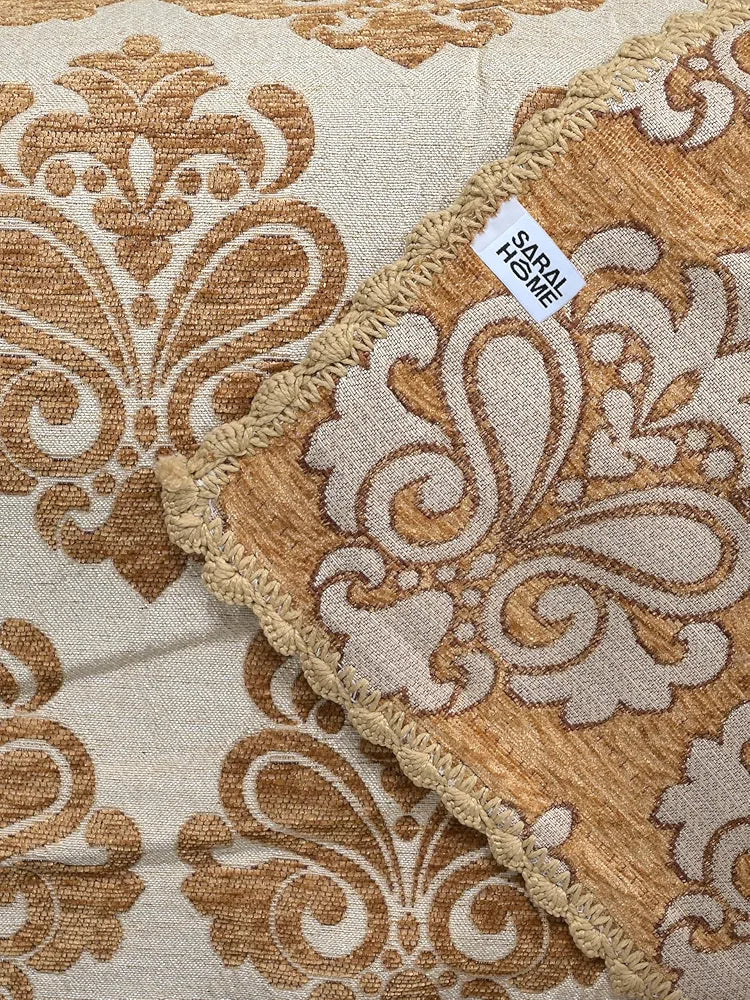 Saral Home Easy Living Saral Home Chenille 2 Seater Sofa Cover Throw Colour Gold