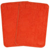 Saral Home Easy Living Saral Home Microfiber Anti-skid Rectangular Bath Mat Colour Orange (Pack Of 2)