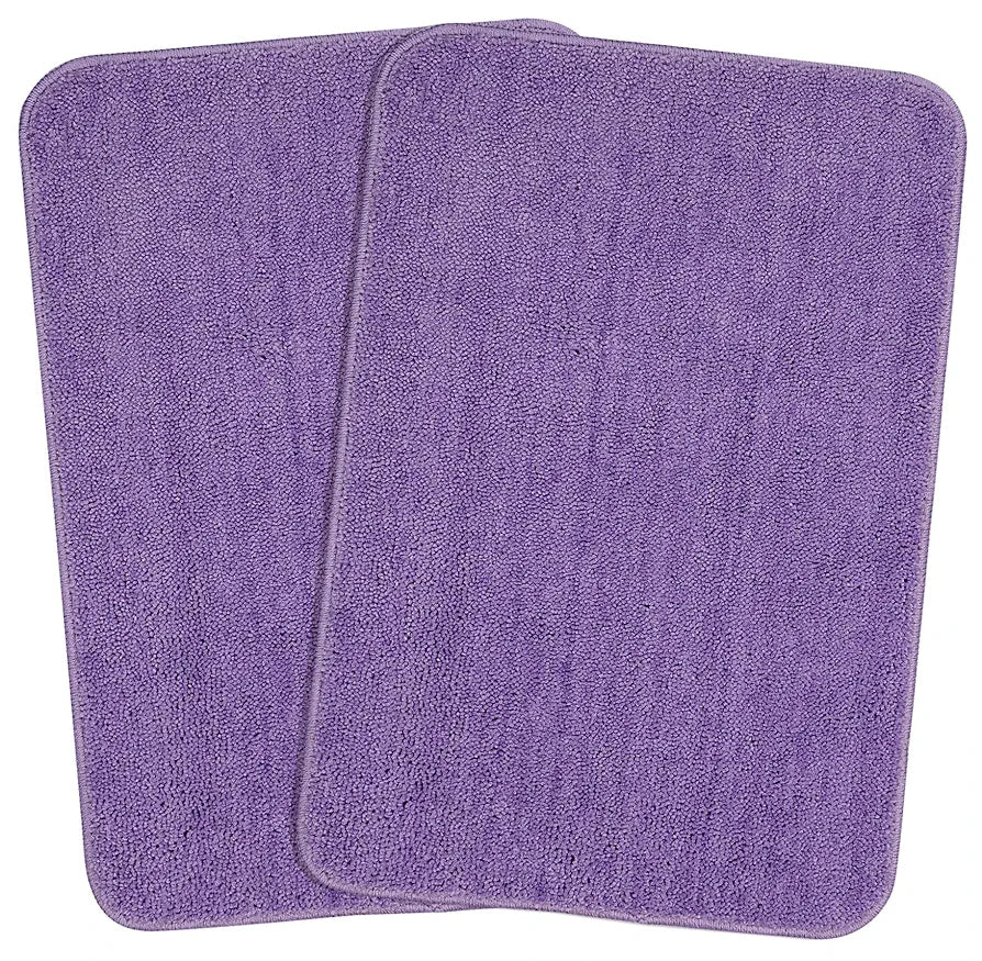 Saral Home Easy Living Saral Home Microfiber Anti-skid Rectangular Bath Mat Colour Purple (Pack Of 2)