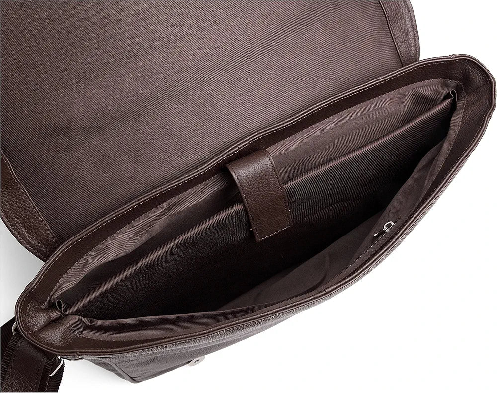 WildHorn Classic Leather 13 inch Laptop Messenger Bag for Men I Office Bags I Travel Bags I Adjustable Strap