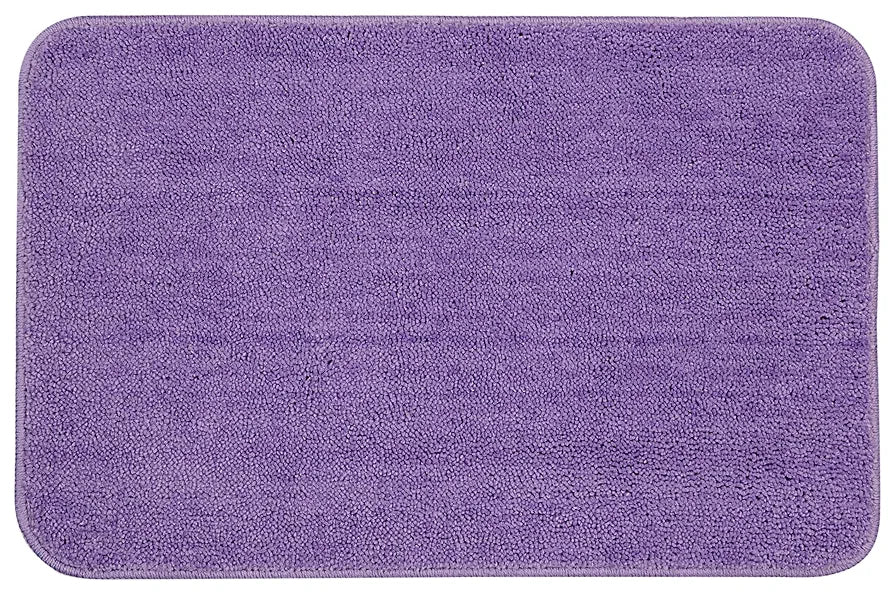 Saral Home Easy Living Saral Home Microfiber Anti-skid Rectangular Bath Mat Colour Purple (Pack Of 2)