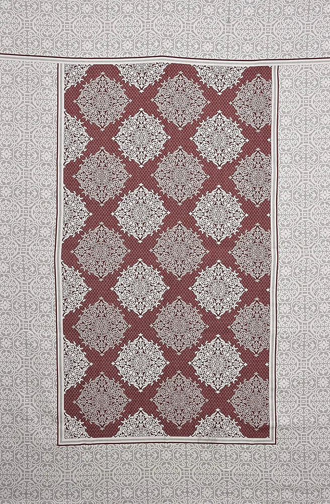 Fresh From Loom Reversible Cotton Bed Sheet Set Single Bedsheet 300 TC Bedsheet with 1 Pillow Covers Wine