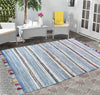 The Home Talk Cotton Chindi Rug Denim Carpets for Living Room Hallway Bedroom Denim Blue