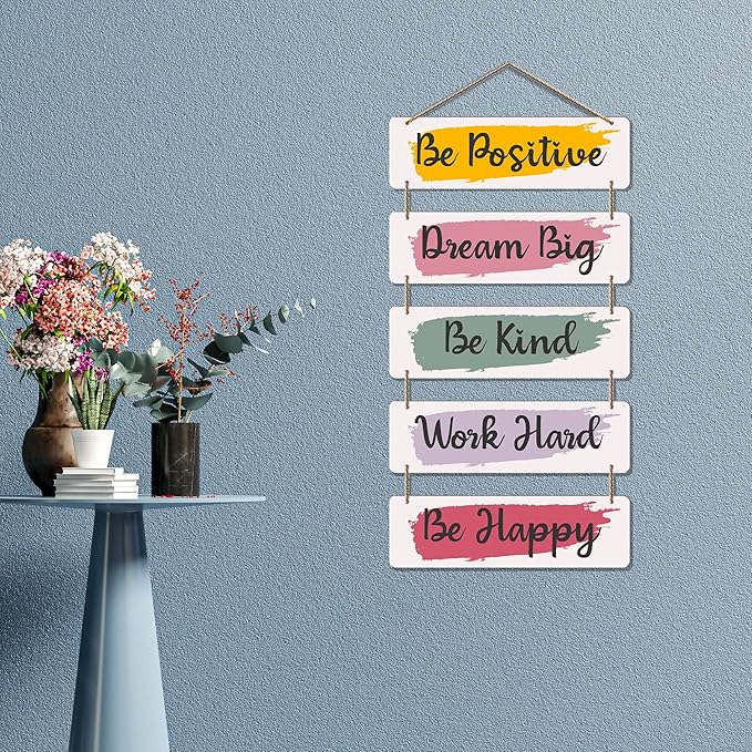 Artvibes Welcome Home Quote Decorative Wall Art Mdf Wooden Wall Hanger for Living Room