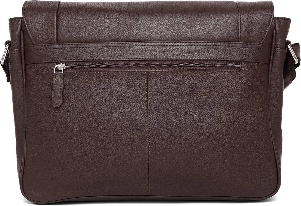 WildHorn Classic Leather 13 inch Laptop Messenger Bag for Men I Office Bags I Travel Bags I Adjustable Strap
