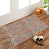 Homadorn Handmade Sustainable Printed Modern Dhurrie/Rugs/Carpet Colour Multicolour