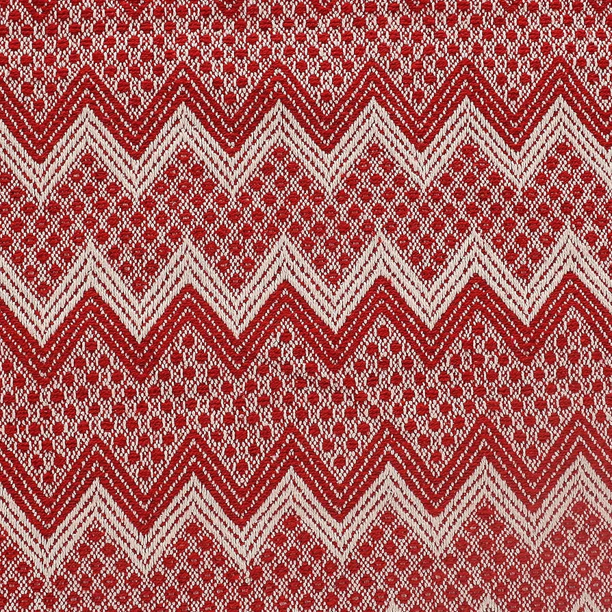 Sashaa World Chevron Blanket Throw Colour Red & White