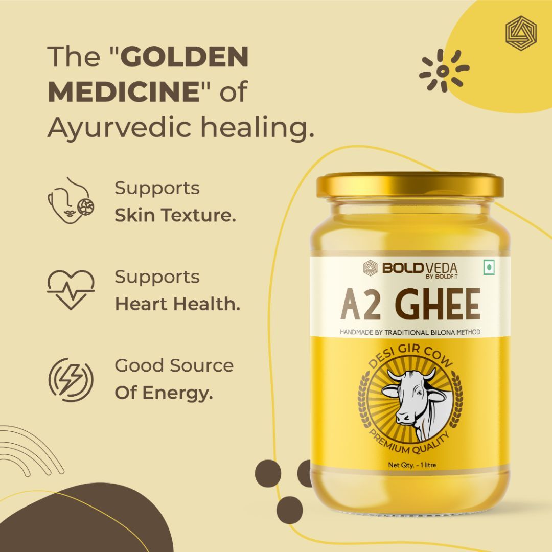 Boldfit Boldveda  Pure A2 Bilona Ghee