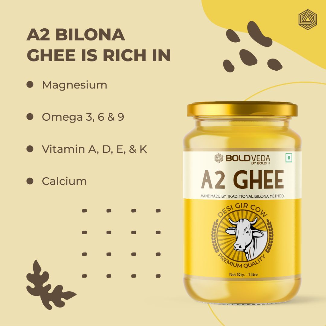 Boldfit Boldveda  Pure A2 Bilona Ghee