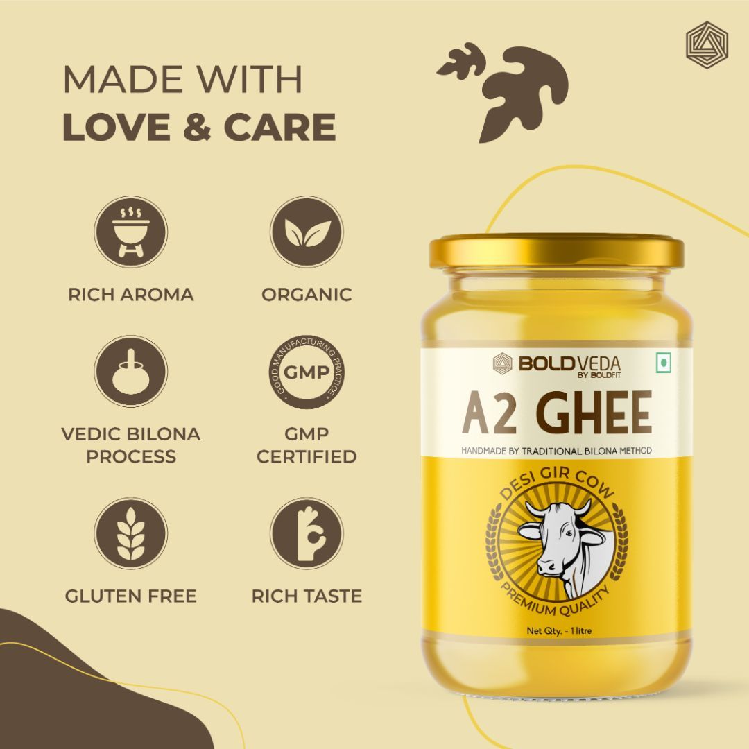 Boldfit Boldveda  Pure A2 Bilona Ghee