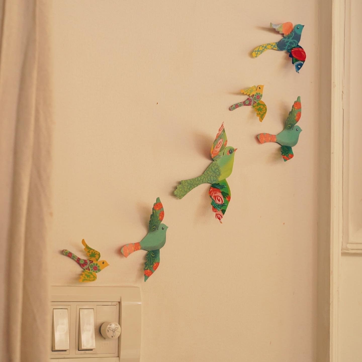 3 Packs of 24 Decorative Paper Birds - 72 Birds