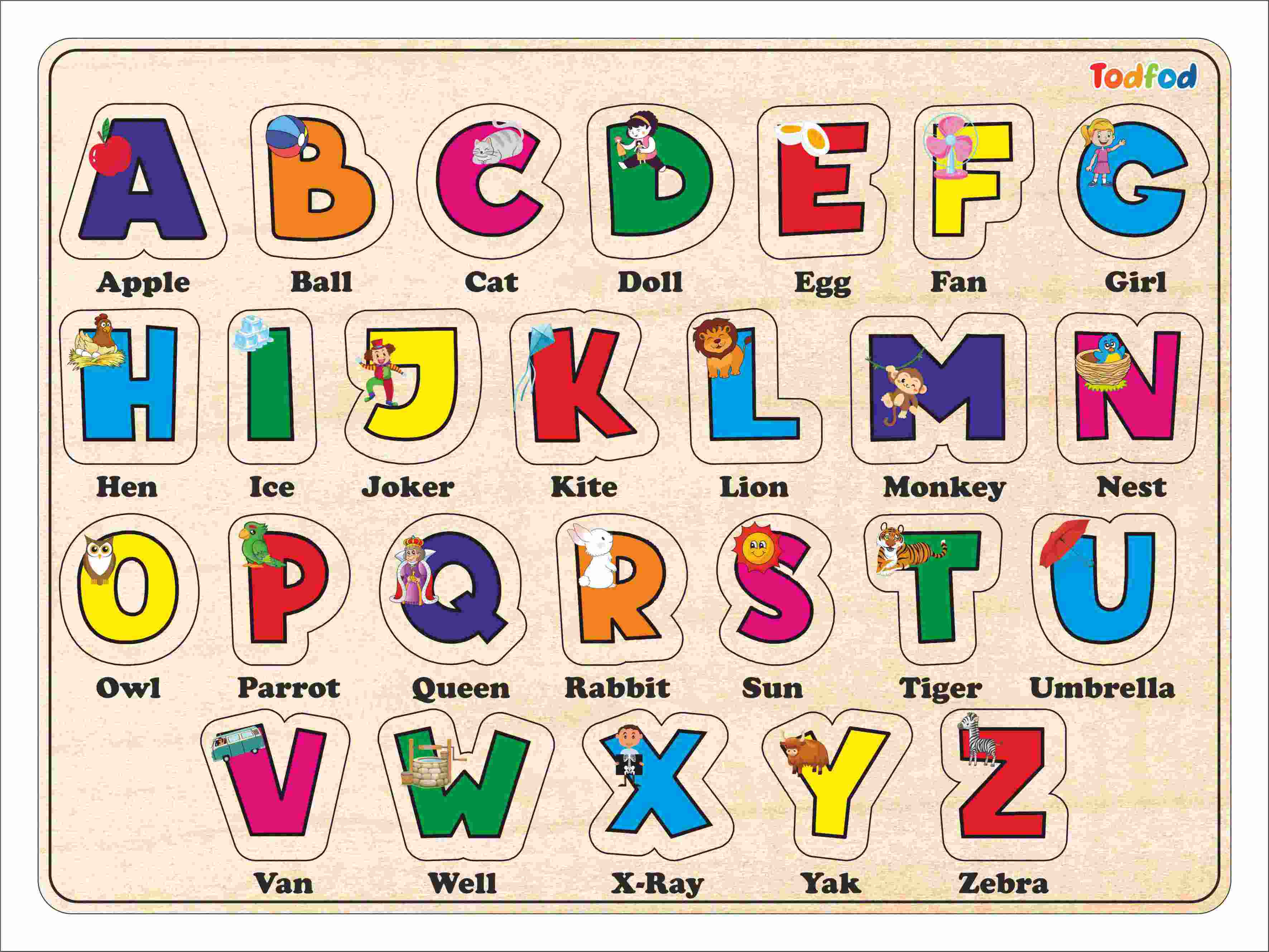 Wooden English Alphabets Toy for Kids