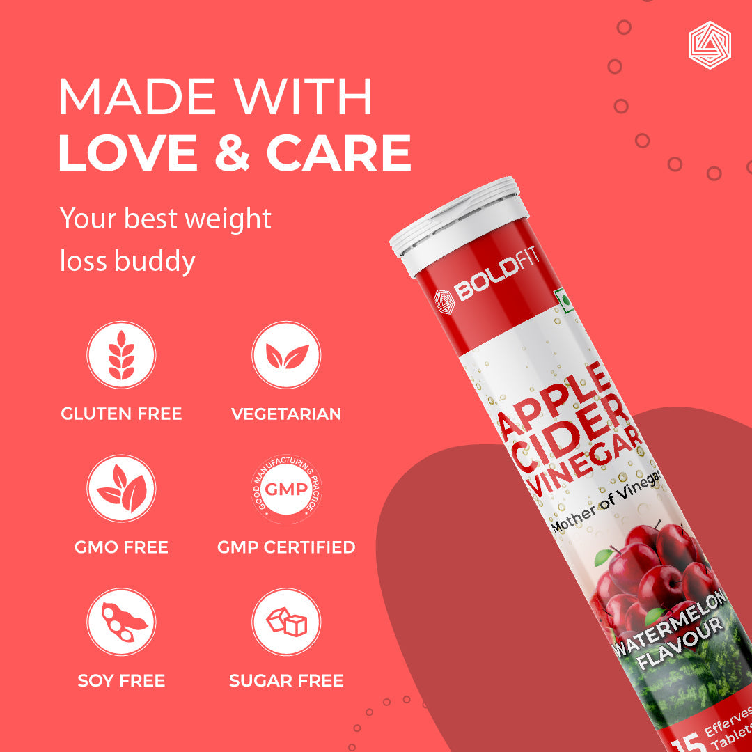 Boldfit Apple Cider Vinegar - Pack Of 15 Effervescent Tablets