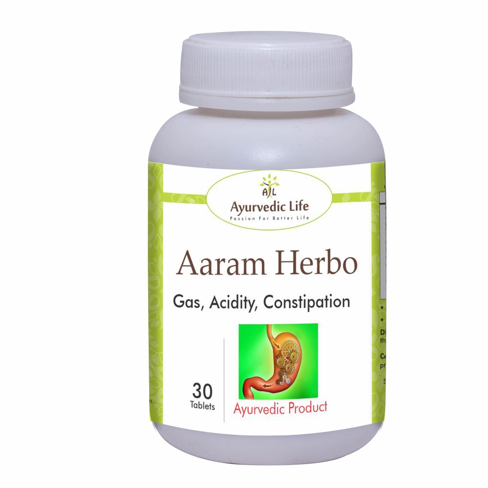 Ayurvedic Life Ayurvedic medicine of acidity – aaram herbo – 30 tablet