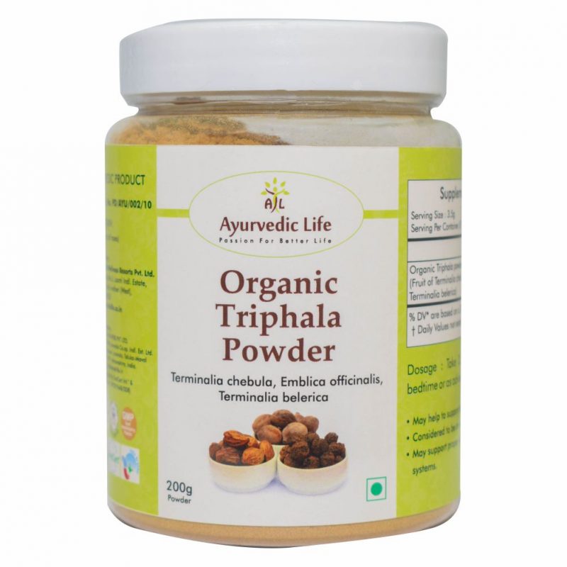 Ayurvedic Life Organic Triphala powder – Healthy Digestion – Detox Support – 200 gms