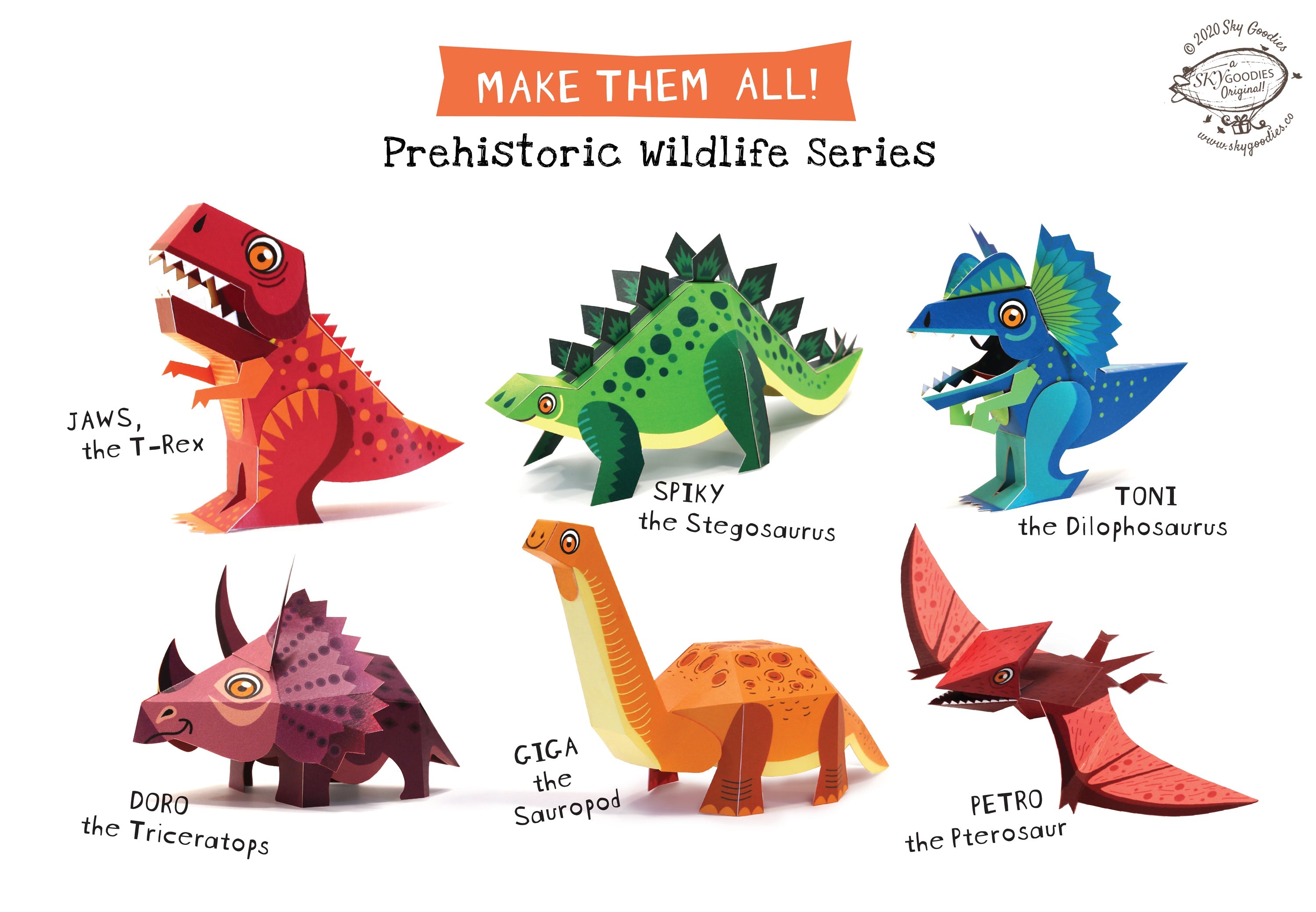 Mini T-Rex Dinosaur DIY Dinosaur Paper Craft Kit