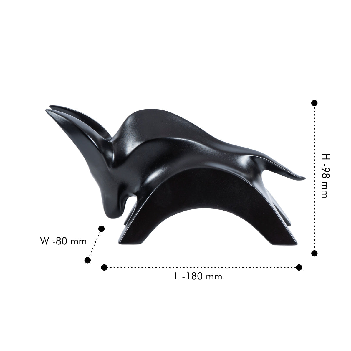 Artarium Stylized Charging Bull Figurine Idol