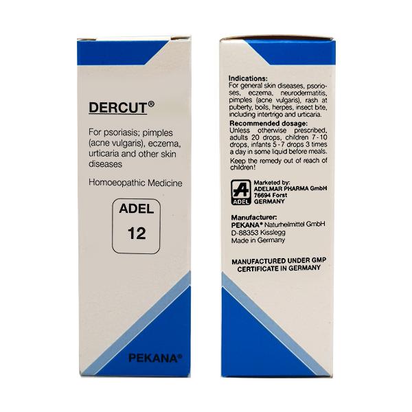ADEL Homeopathy 12 Dercut Drops - 20ml