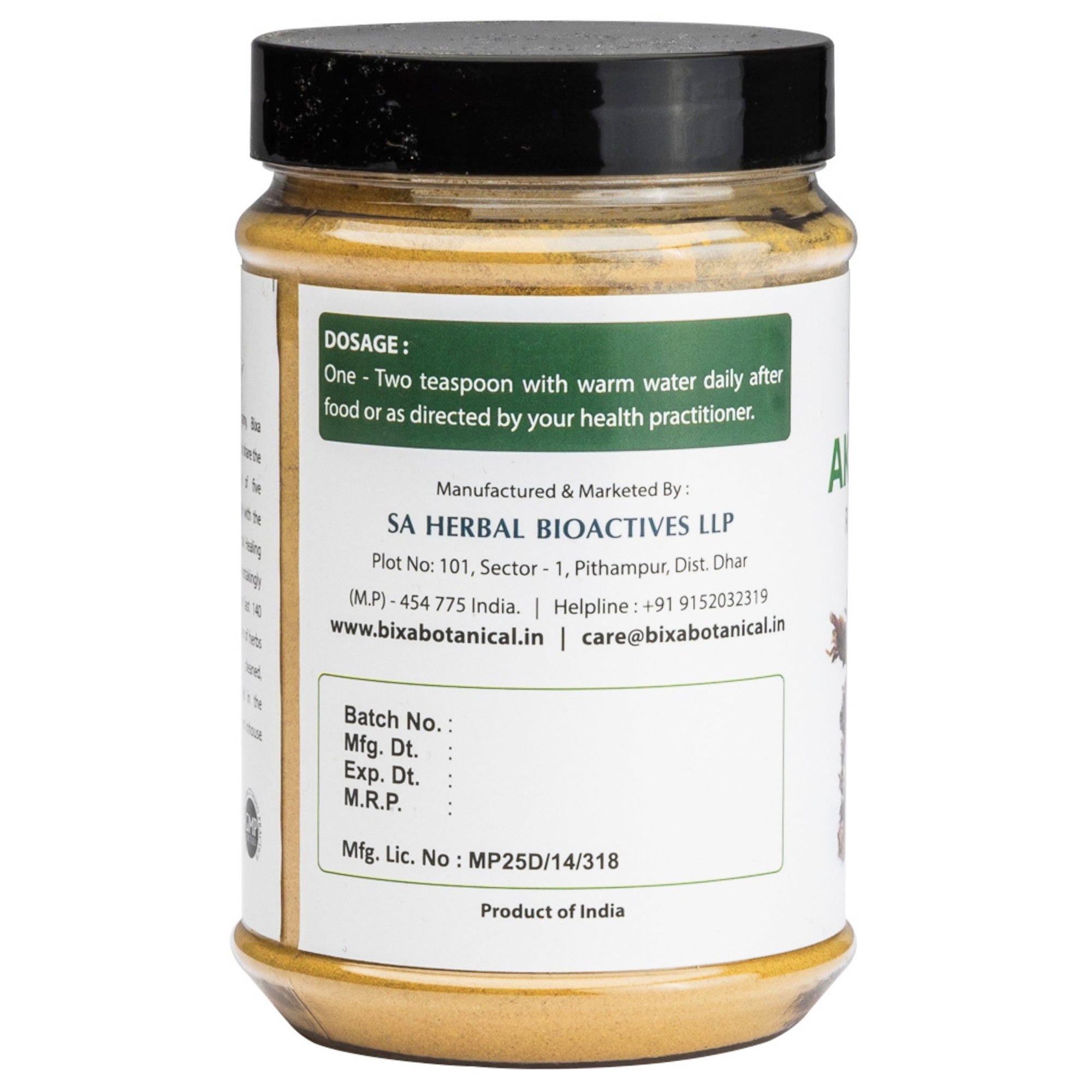 Bixa Botanical Akarkara Root Powder  ( Anacyclus Pyrethrum, Pellitory )
