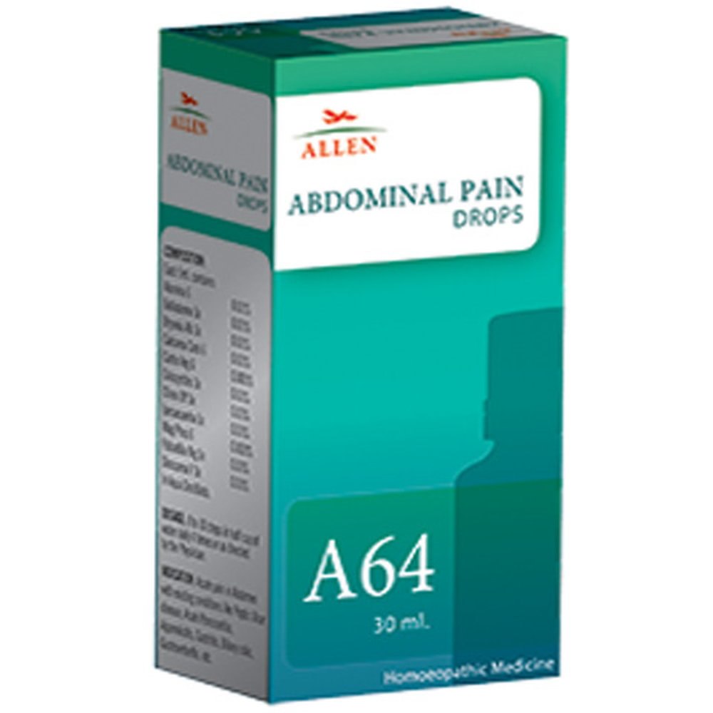 Allen Homeopathy A64 Abdominal Pain Drops