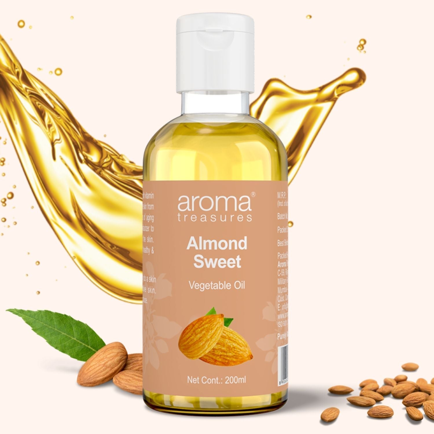 Aroma Treasures Almond Sweet Vegetable Oil (200ml)