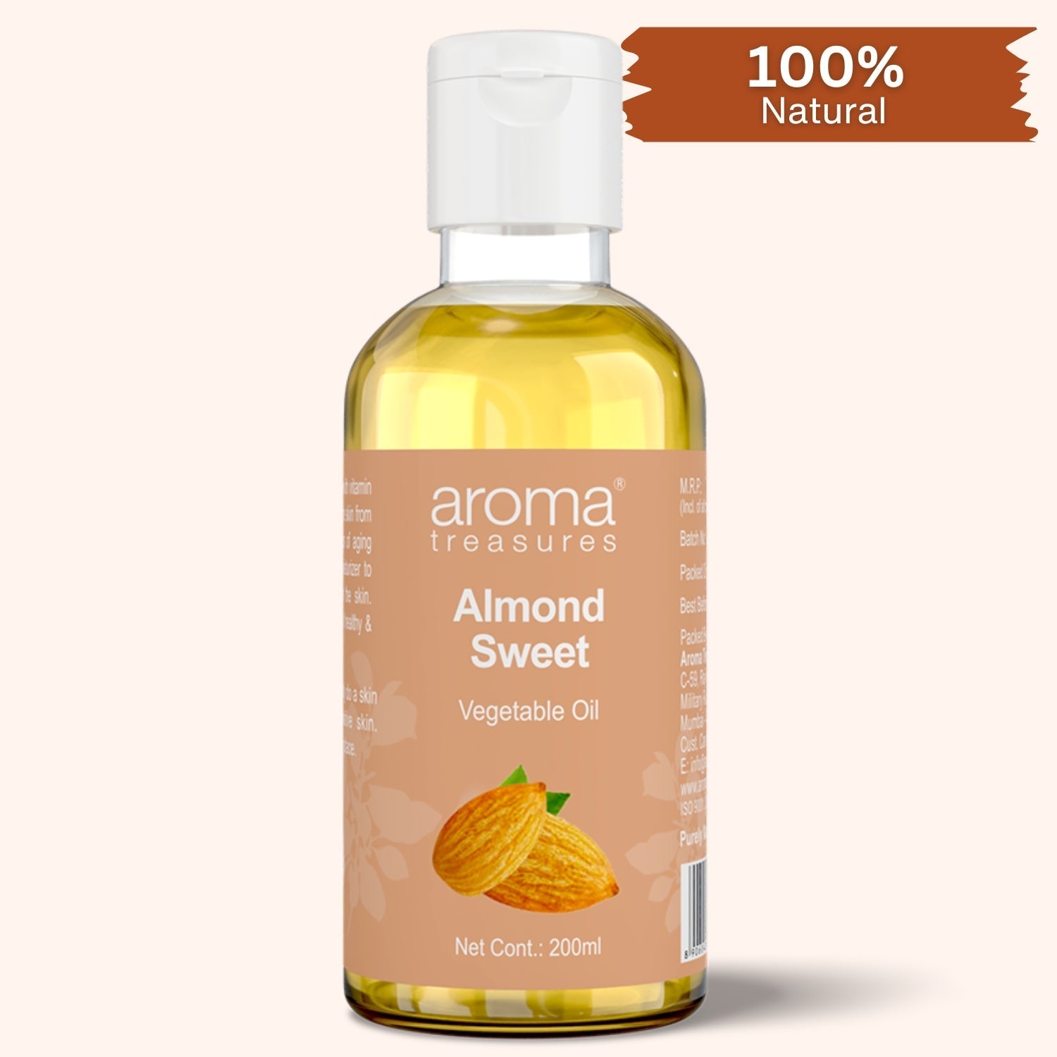 Aroma Treasures Almond Sweet Vegetable Oil (200ml)