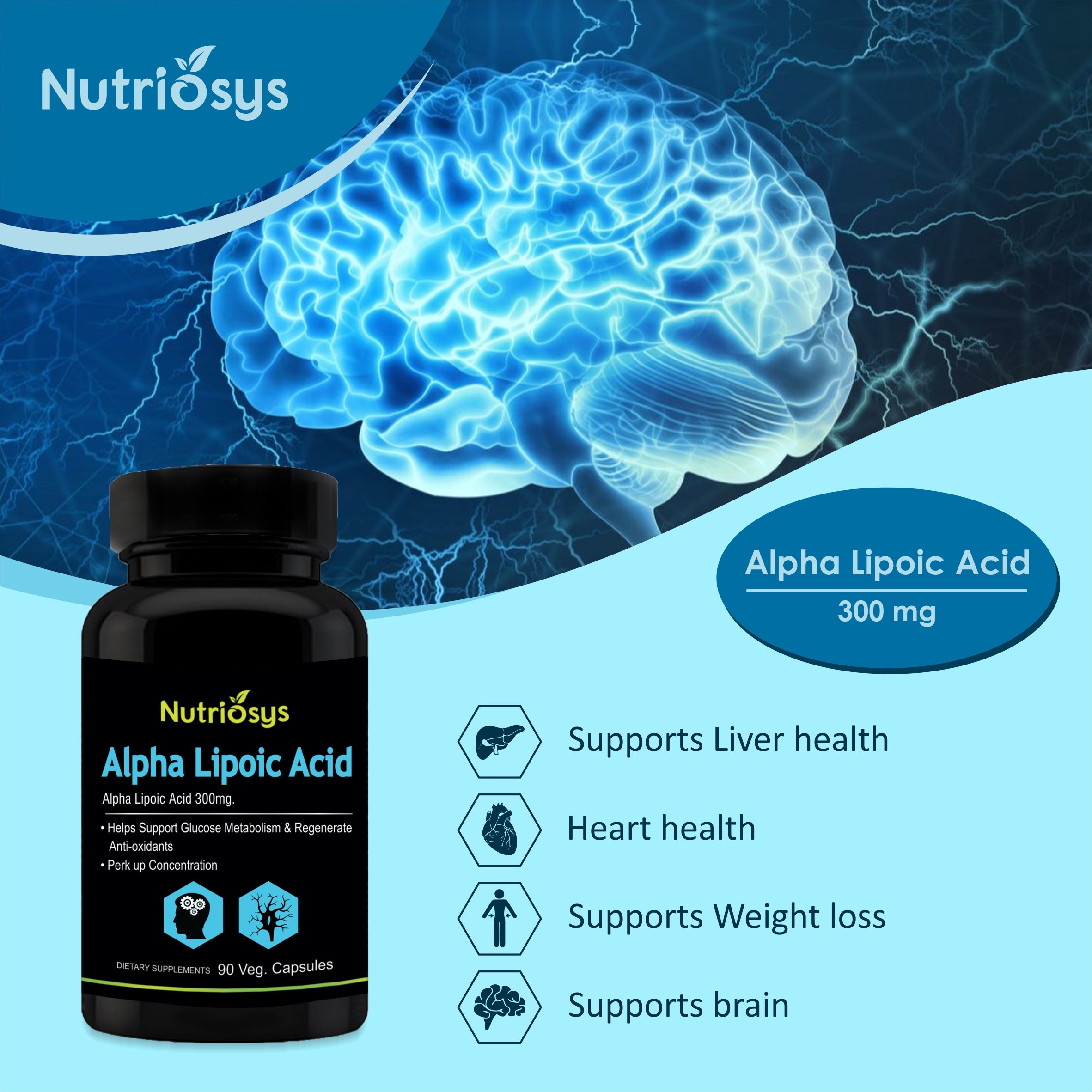 Nutriosys Alpha Lipoic Acid 300mg - 90 tabs