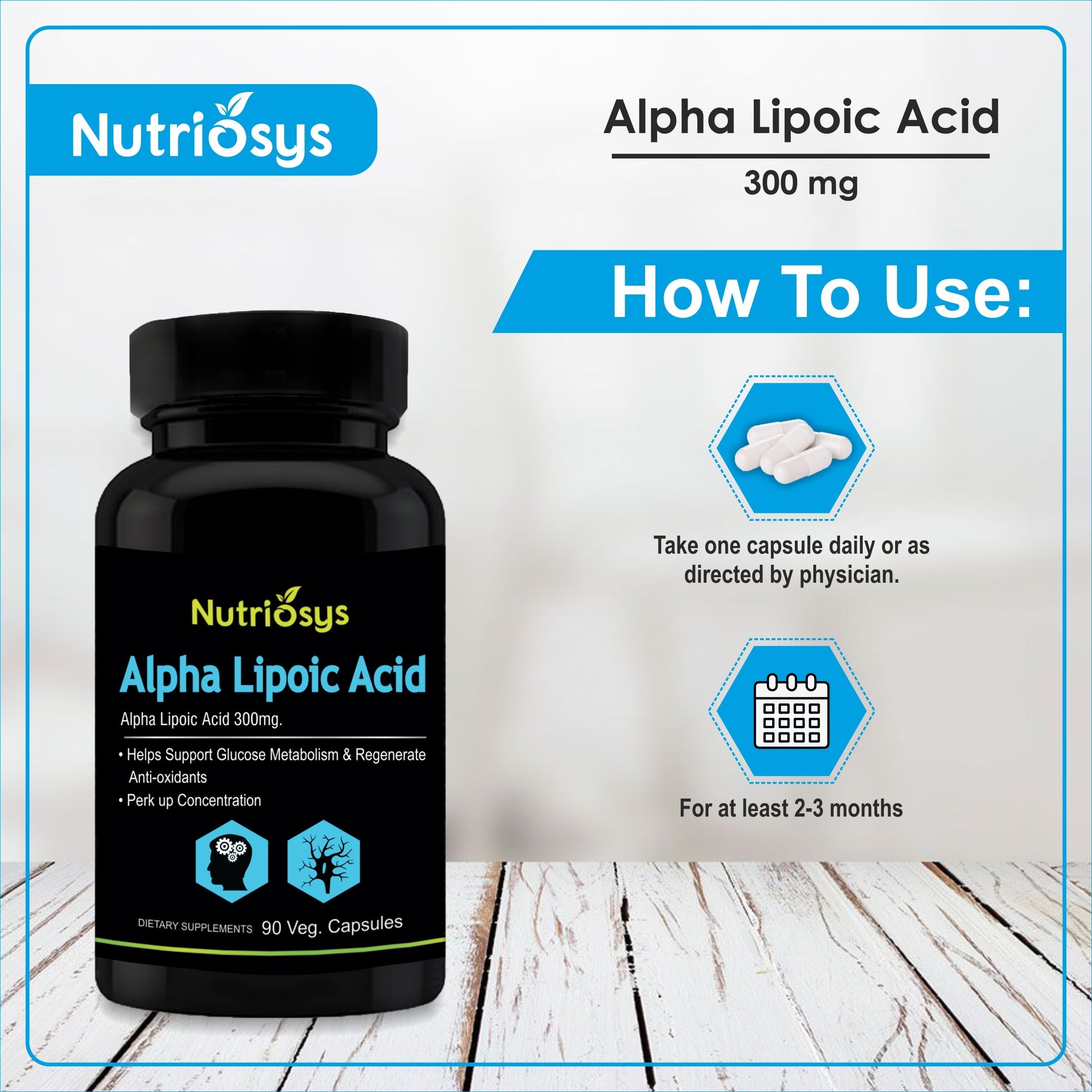 Nutriosys Alpha Lipoic Acid 300mg - 90 tabs
