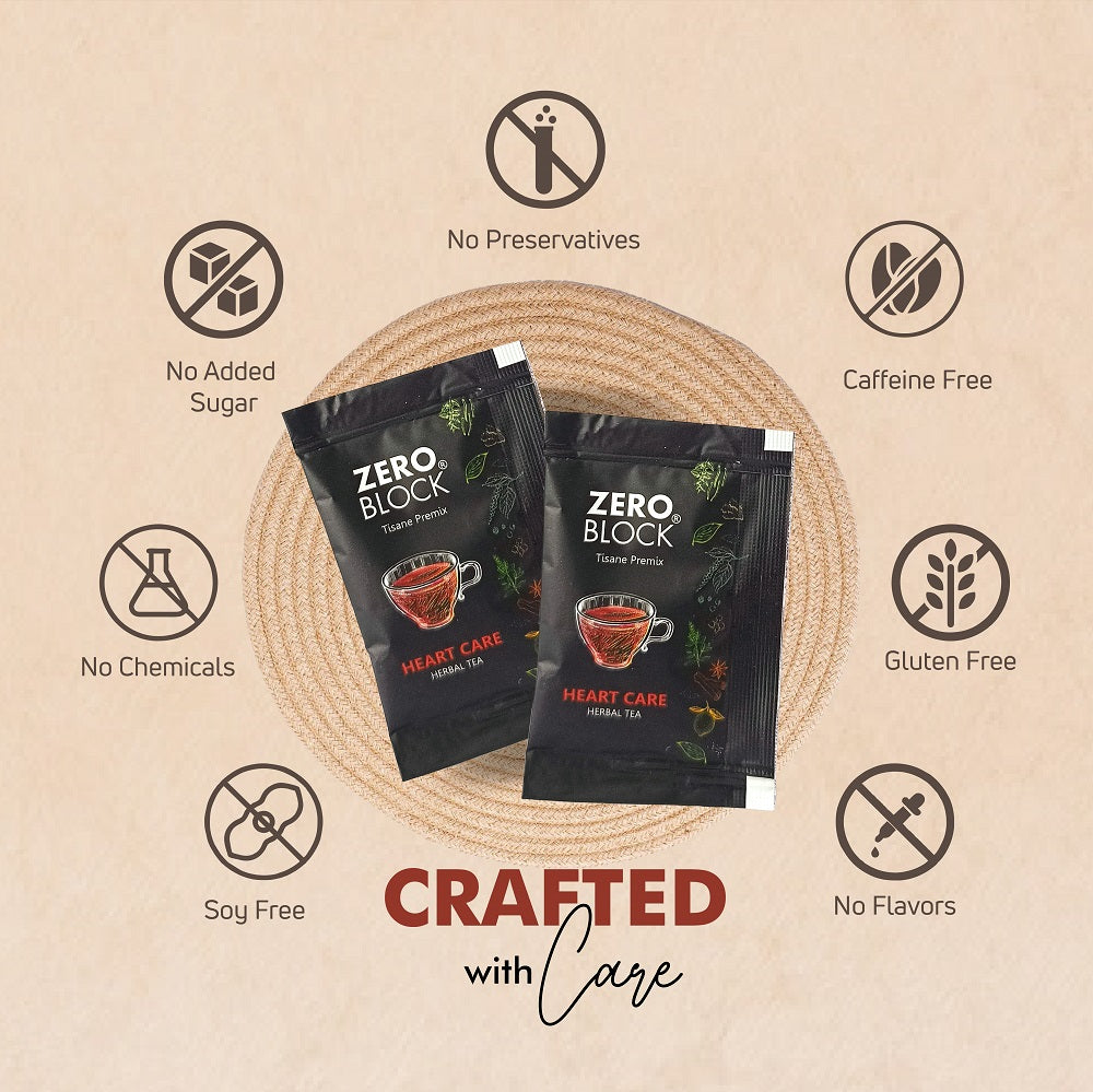 Zero Block Tisane Premix Heart Care Herbal Tea - 25 sachets