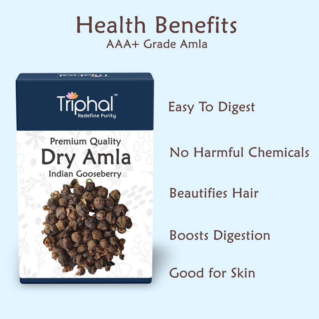 Triphal Amla Whole - Pure and Natural Indian Gooseberry
