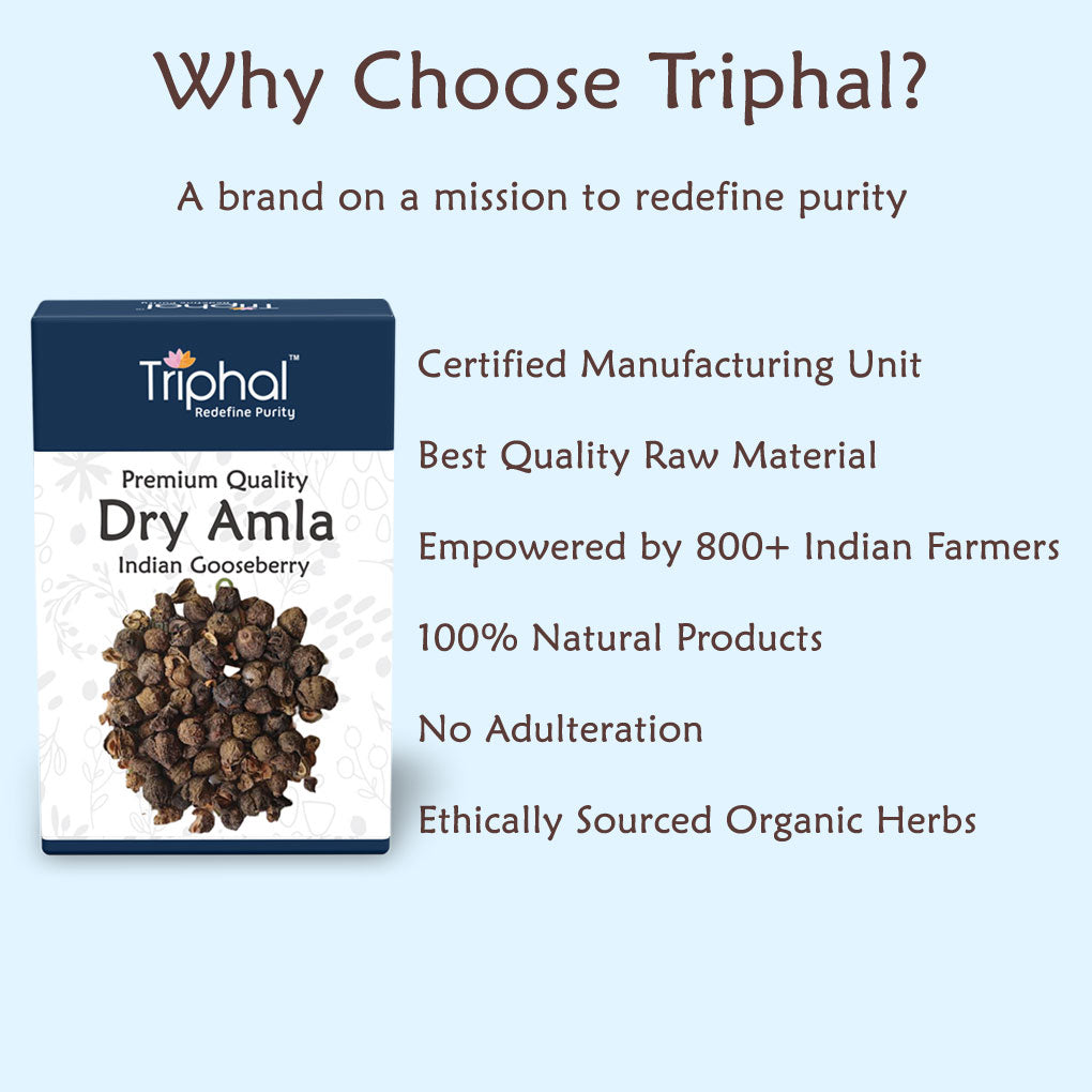 Triphal Amla Whole - Pure and Natural Indian Gooseberry