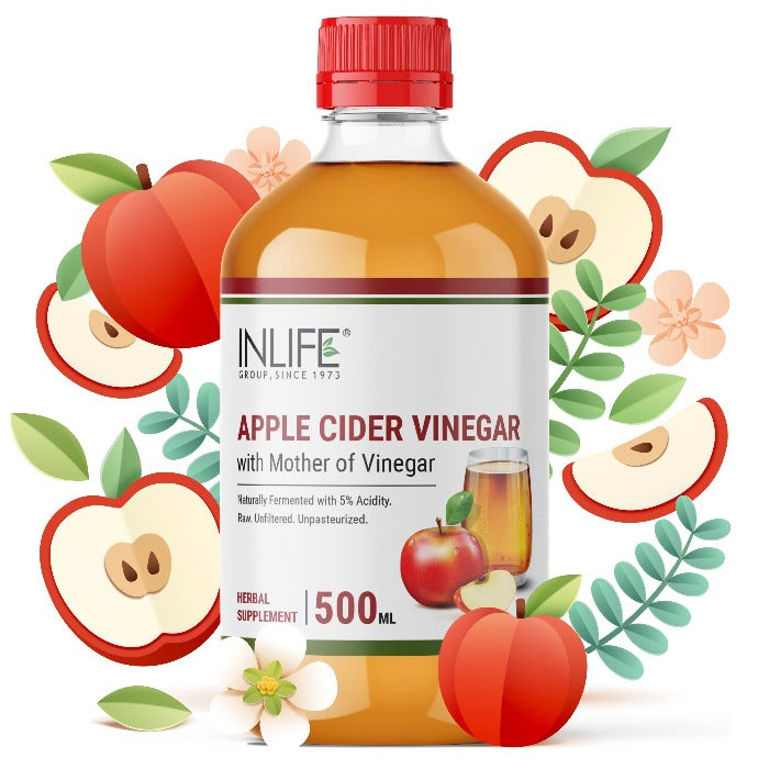 INLIFE Apple Cider Vinegar with Mother Vinegar Supplement – 500 ml