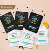 mCaffeine Hydrating & Clarifying Green Tea & Coffee Sheet Masks - Value Pack of 6