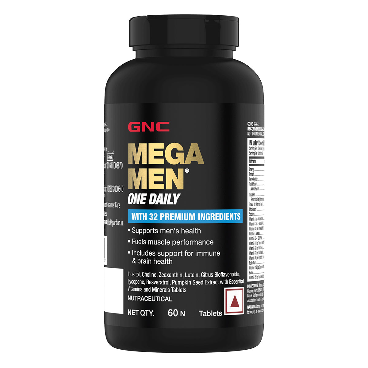 GNC Mega Men One Daily Multivitamin Improves Energy Immunity & Overall Health