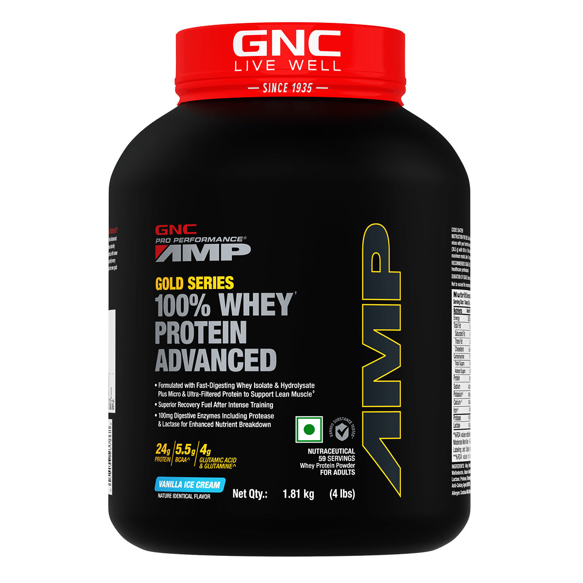 GNC AMP Gold Series 100% Whey Protein Advanced