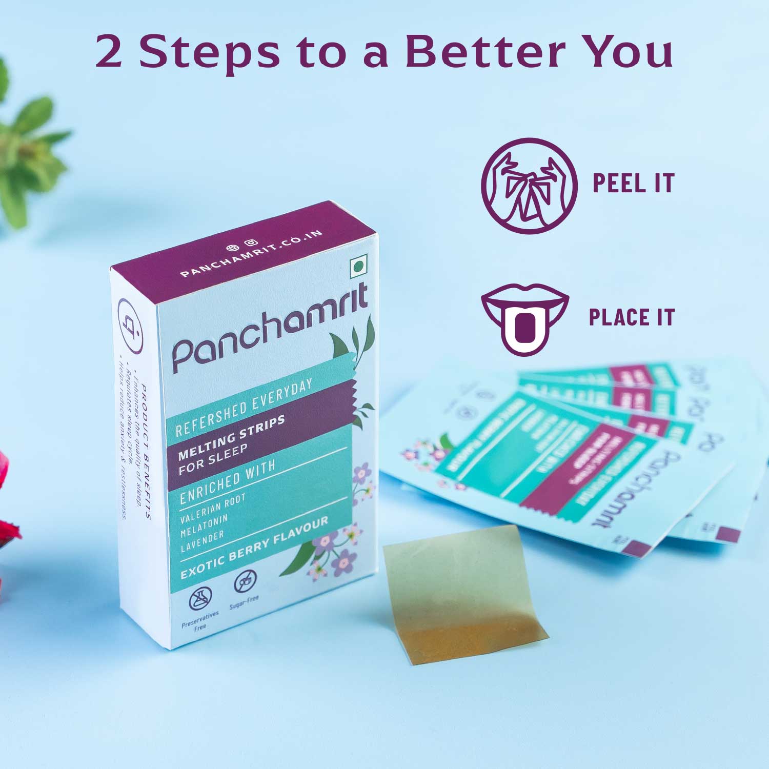 Panchamrit Melting Strip For Sleep Exotic Berry Flavor
