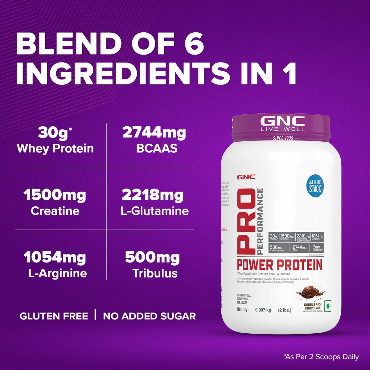 GNC Pro Performance Power Protein 6-in-1 Stack for Increased Strength