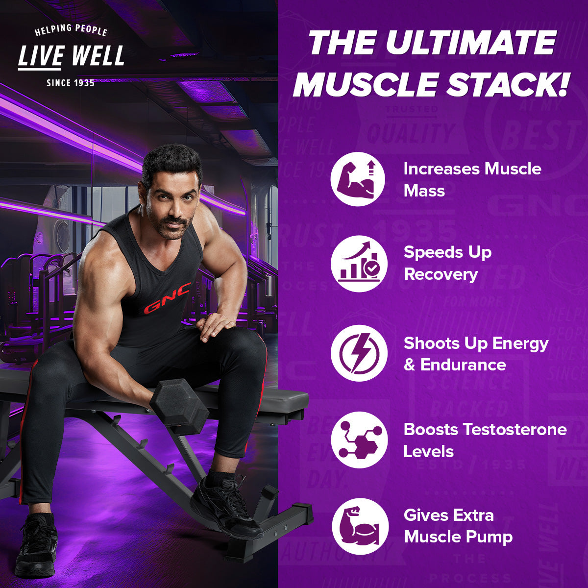 GNC Pro Performance Power Protein 6-in-1 Stack for Increased Strength