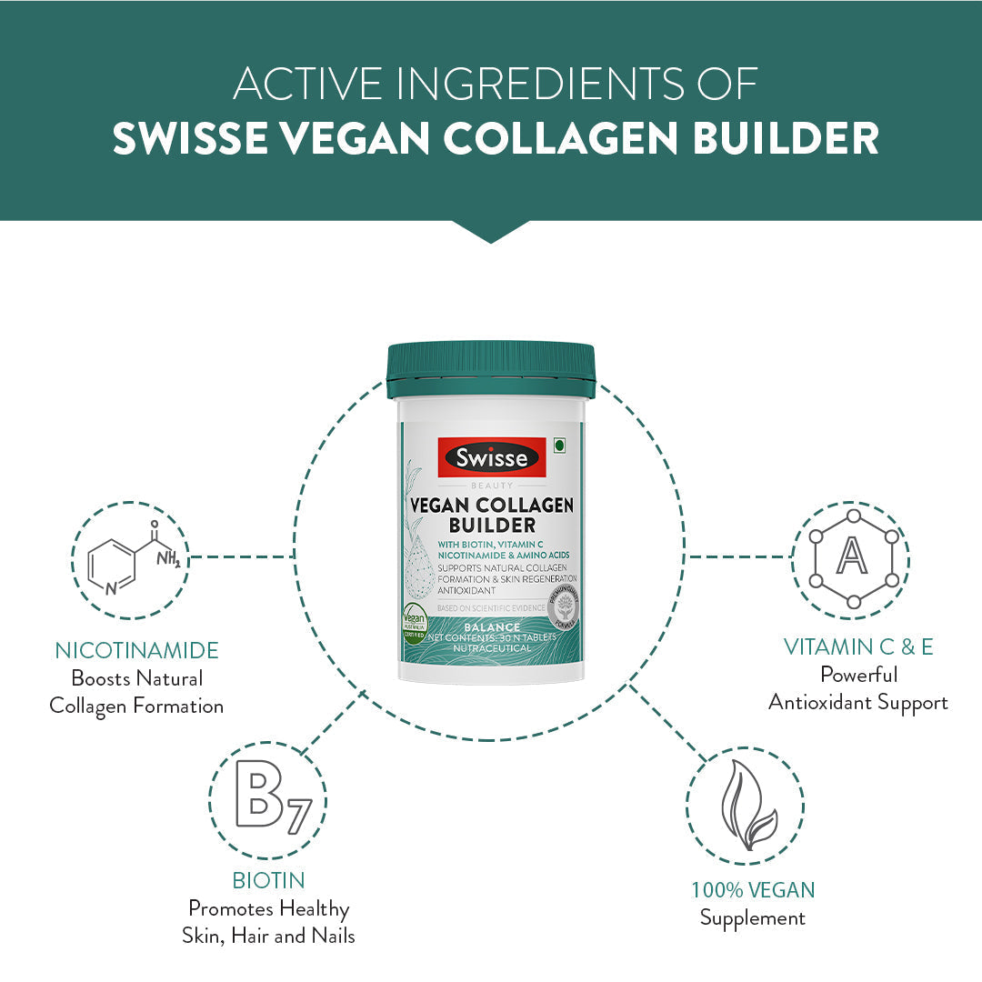 Swisse Vegan Collagen Builder - 30 Tablets