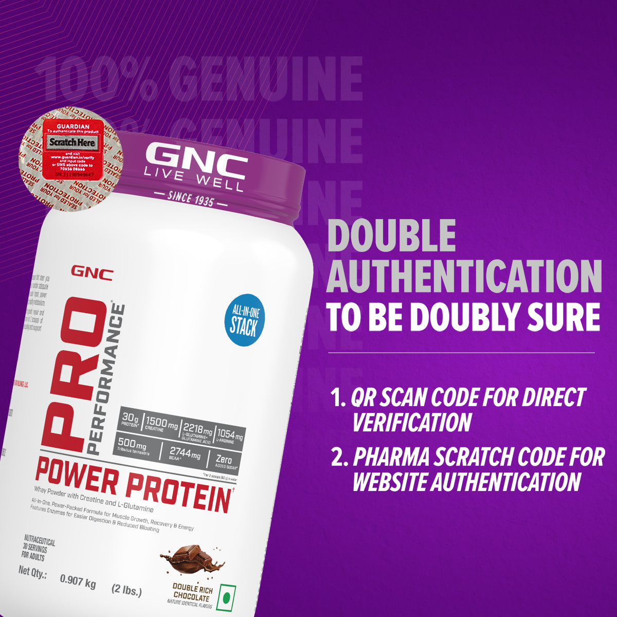 GNC Pro Performance Power Protein 6-in-1 Stack for Increased Strength