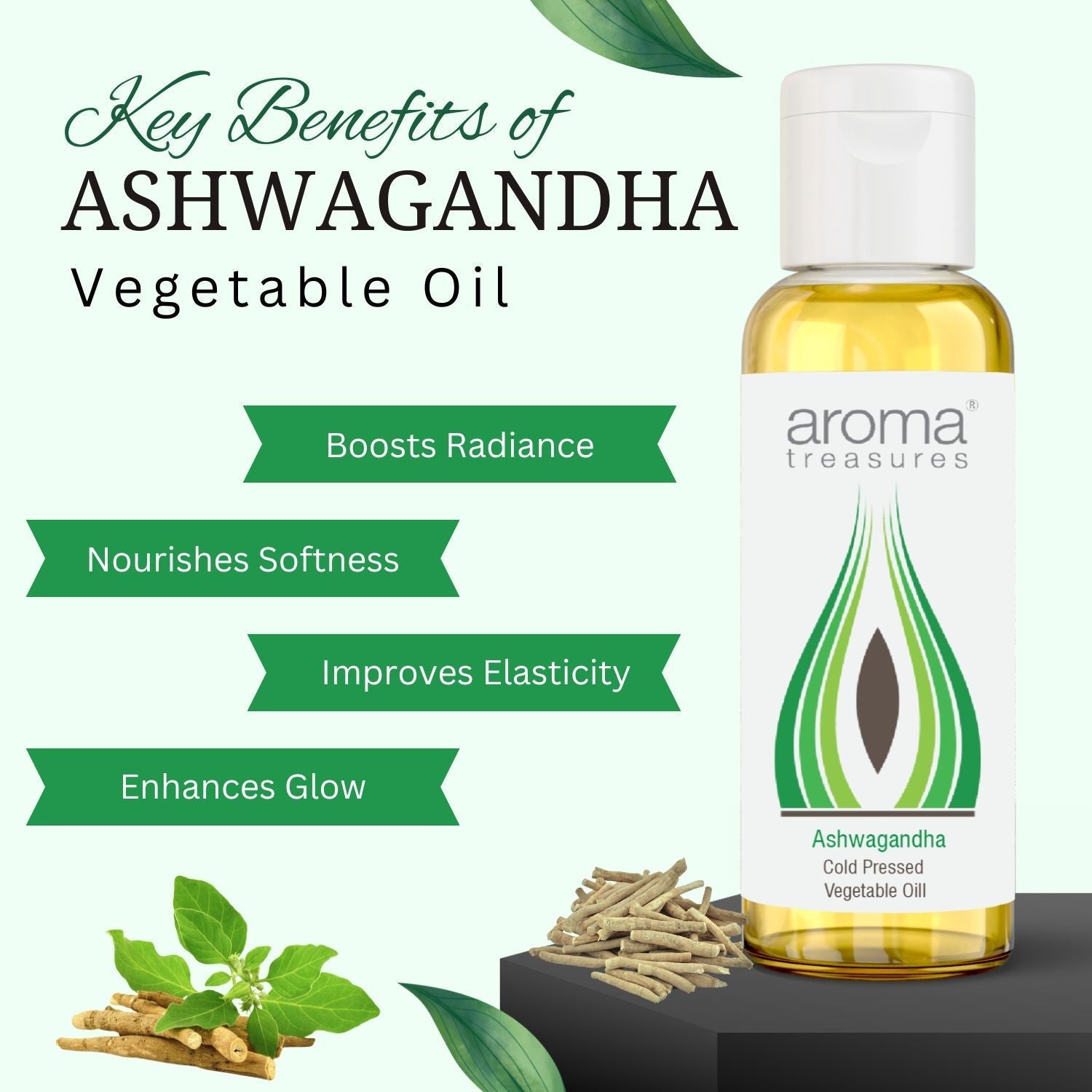 Aroma Treasures Ashwagandha Vegetable Oil - 50 ml