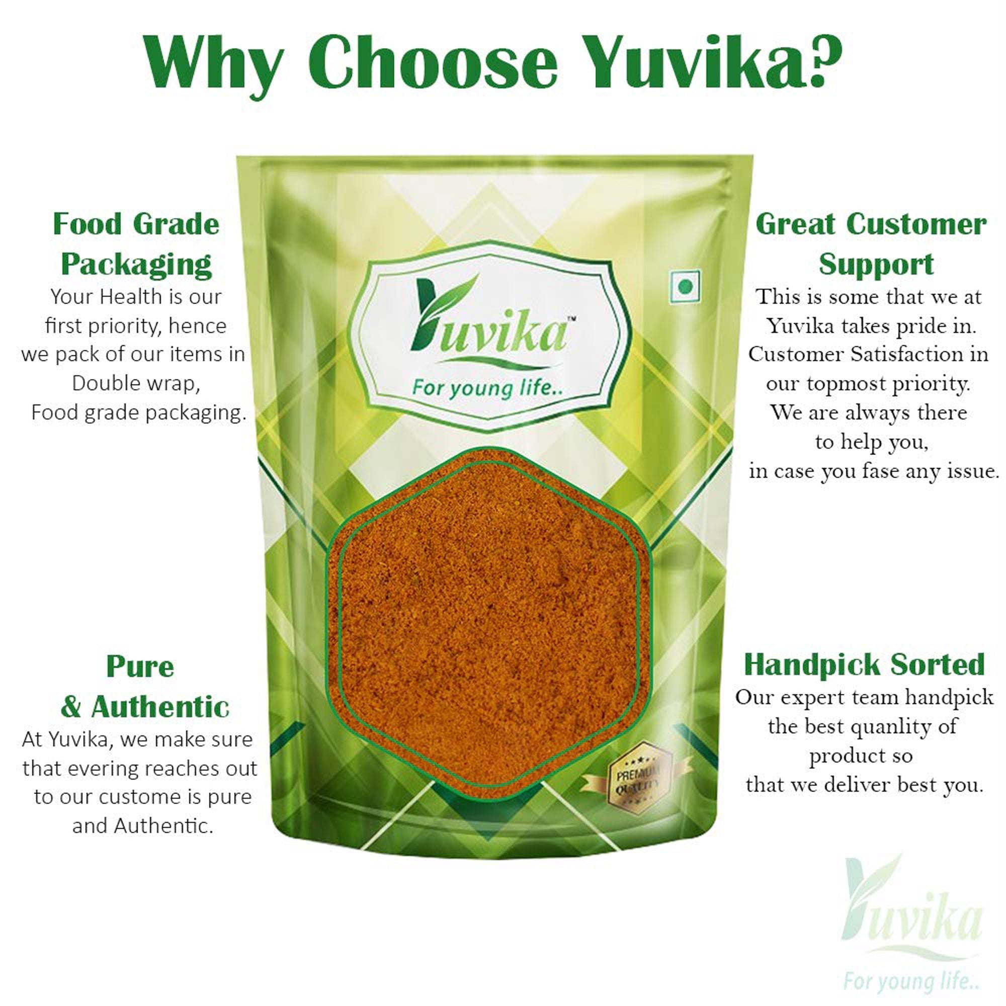 Yuvika Amba Haldi Powder - Jangli Haldi - Curcuma Aromatica - Wild Turmeric Powder