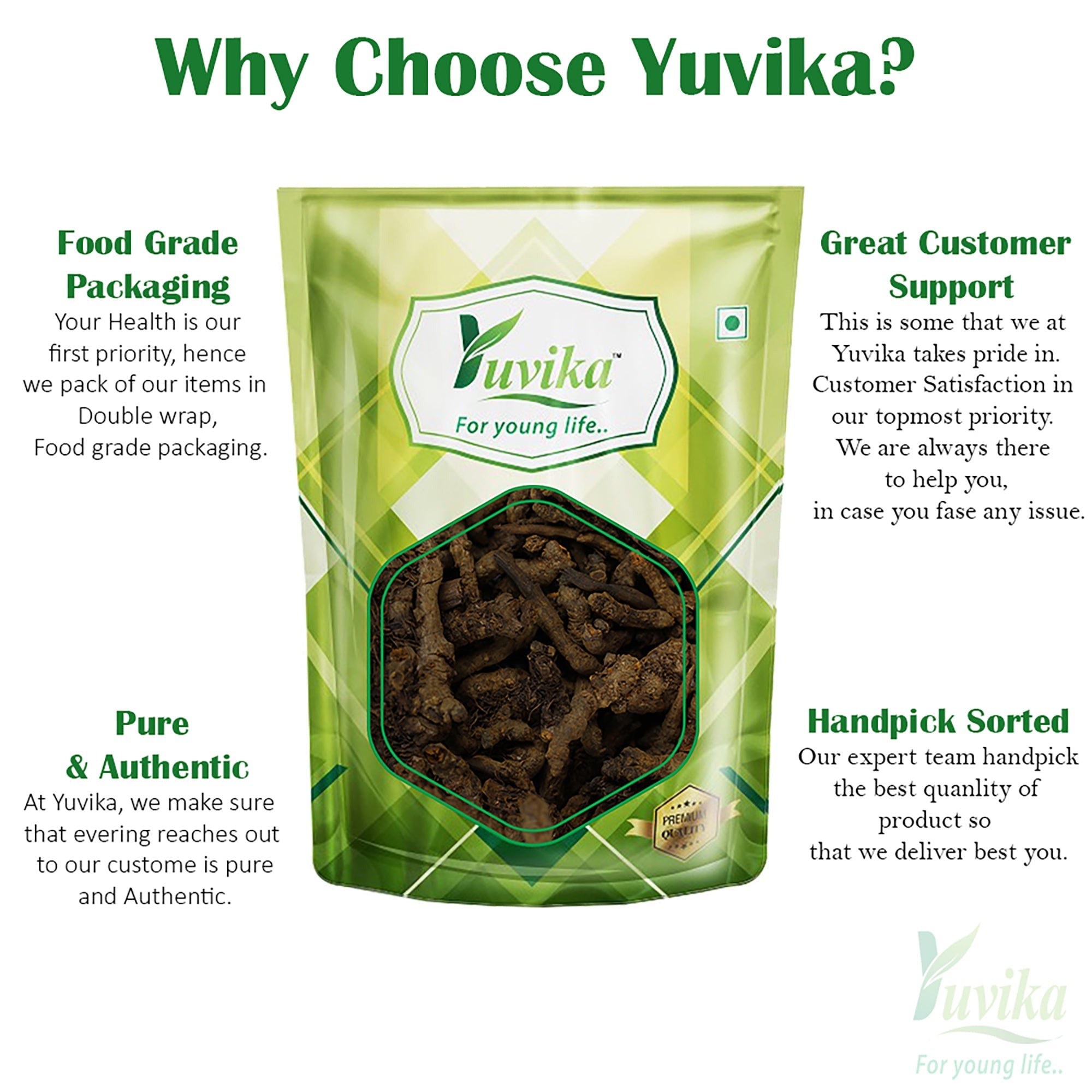 Yuvika Mamira - Haldiya - Bachnag - Coptis teeta - Indian goldthread - 50 gms