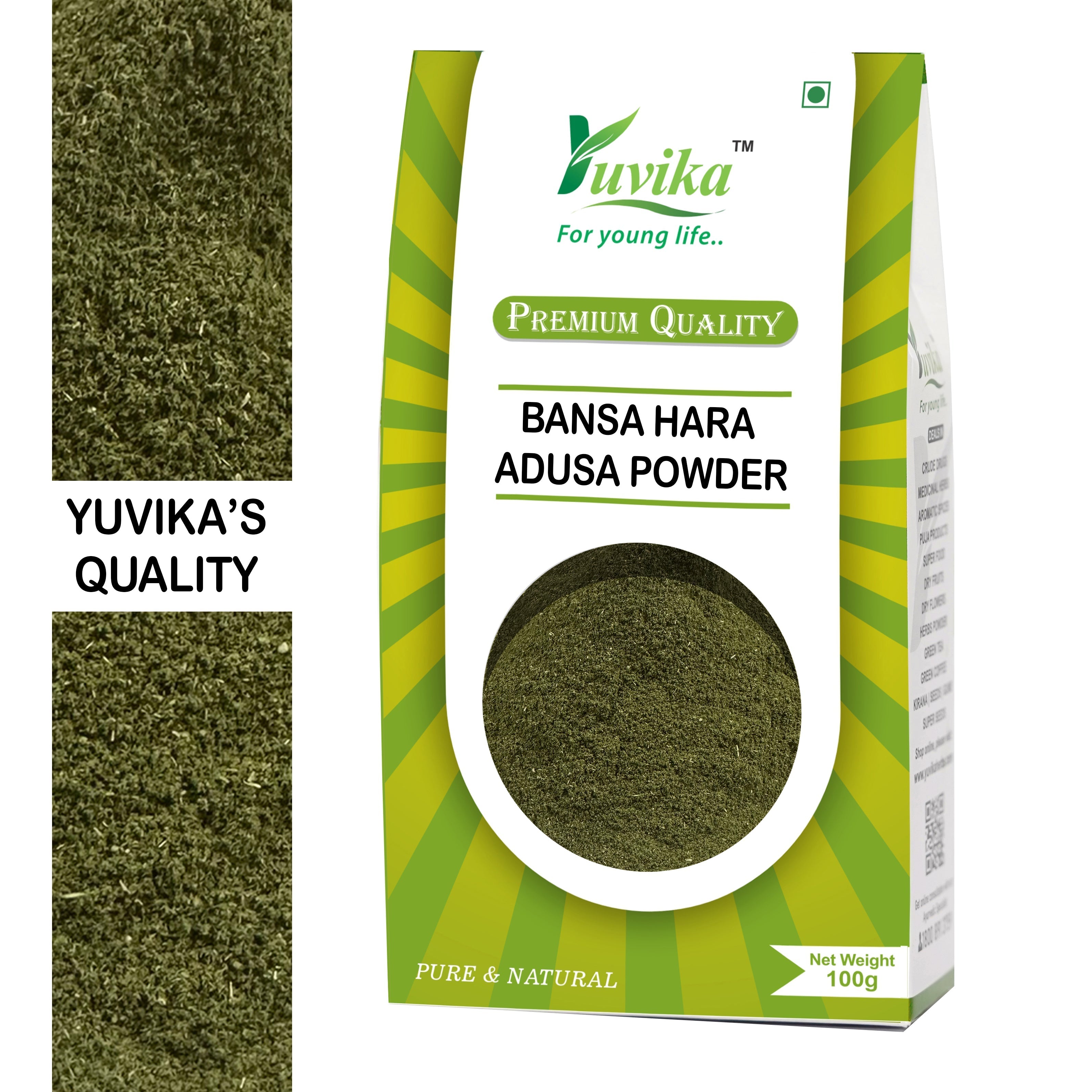 Yuvika Bansa Hara Powder/Adusa Powder/Malabar Nut Tree- 100gms