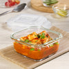 Borosil Klip N Store Square Glass Container 400ml