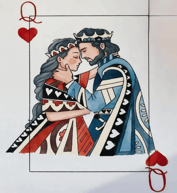 Paint Waint King And Queen Card - Raja Rani Collection