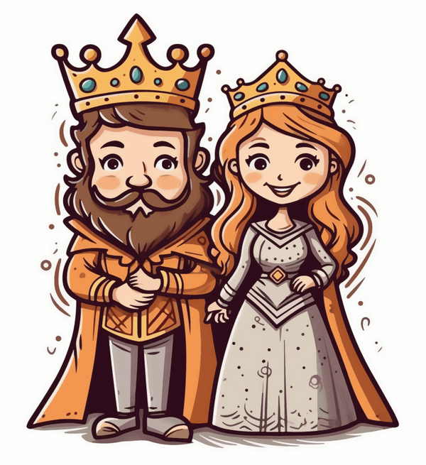 Paint Waint Cute King and Queen - Raja Rani Collection