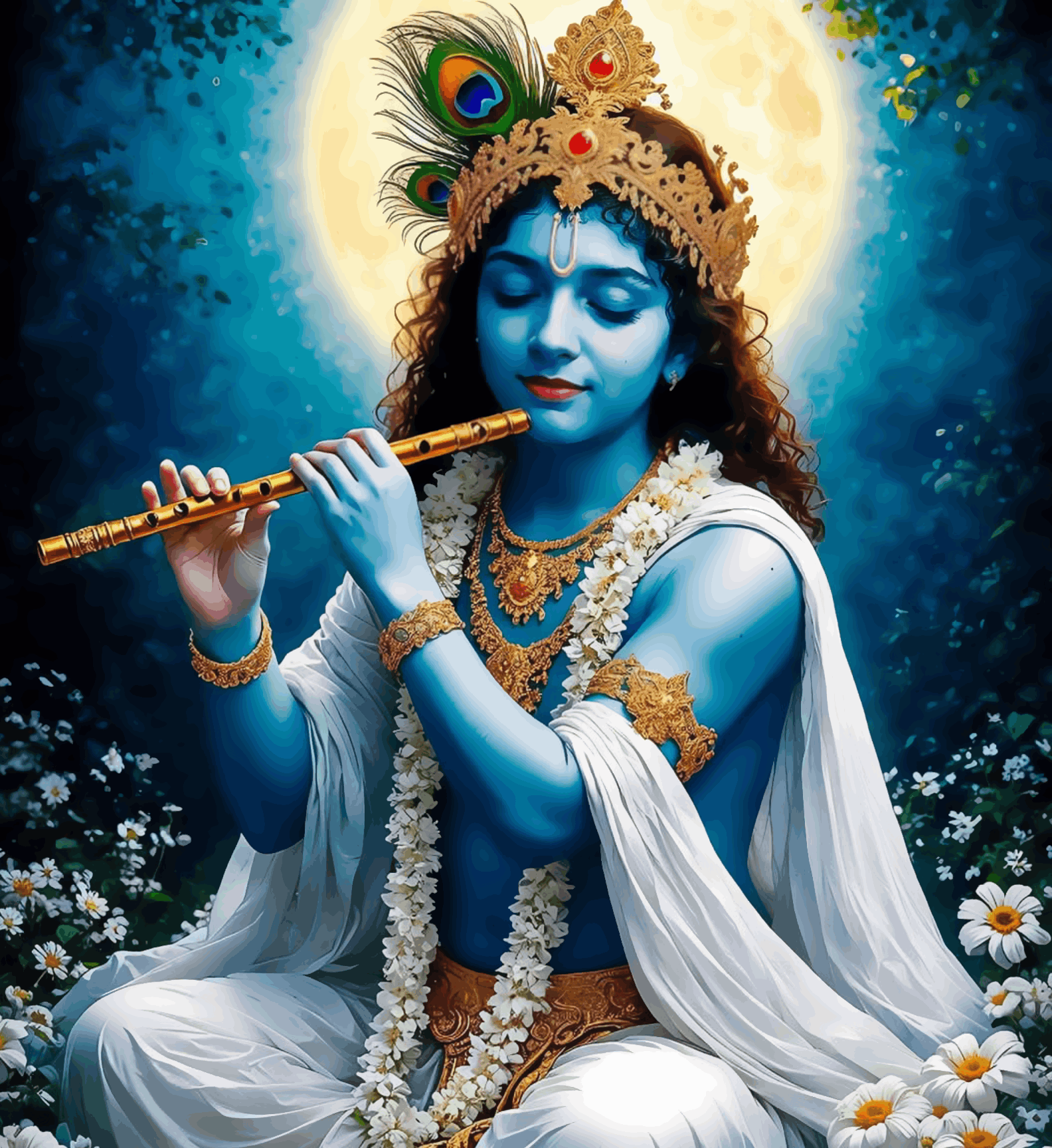 Shwet Vastra , Neel Roop - Shri Krishnaji