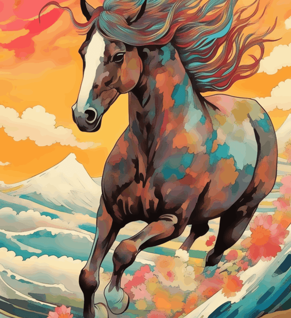 Paint Waint Coloring Abstracted Horse